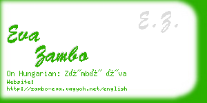 eva zambo business card